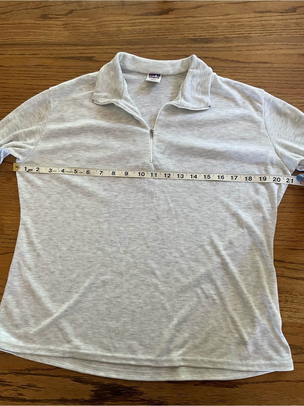 Vintage Patagonia Light Gray Long-Sleeve Half-Zip Pullover Baselayer Sz Large - Picture 4 of 8